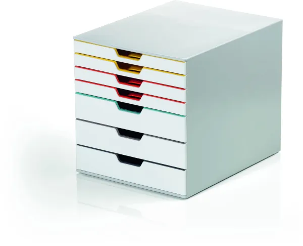 Durable Varicolor A4 skuffekabinet 7 rom hvit